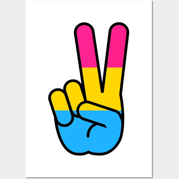 Pansexual Peace sign Wall Art by Calculated